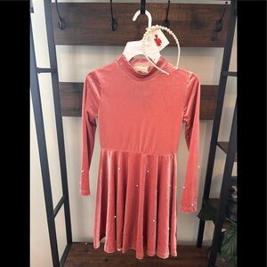 Girls long sleeve dress with headband